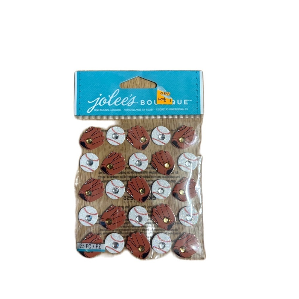 Jolee's Boutique Baseball Glove & Ball Stickers NEW Scrap Book